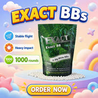 Jouet de tir électronique EX-0.36G, bille de 0,36 g en plastique ABS, 6 mm, blanche