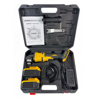 Meuleuse d'angle sans fil industrielle à interrupteur coulissant, moteur sans balais haute vitesse, batterie lithium rechargeable, acier inoxydable, 11000 tr/min