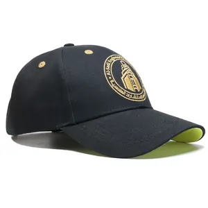 थोक उच्च गुणवत्ता ब्रांड Gorras कस्टम धातु रंग लोगो घुमावदार कगार बेसबॉल टोपी टोपी