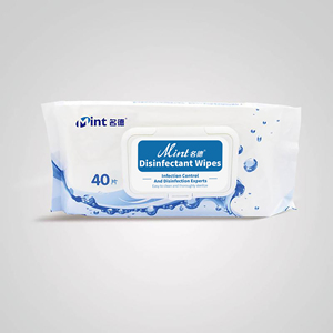 Lingettes désinfectantes médicales <span class=keywords><strong>sans</strong></span> <span class=keywords><strong>alcool</strong></span> à base d'ammonium quaternaire menthe, 40 lingettes x 36, vente en gros pour le nettoyage et la stérilisation des surfaces - Product Image 3