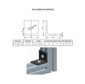 Support d'angle en fer inoxydable, 5 pièces, Angle de <span class=keywords><strong>120</strong></span> degrés - Product Image 3