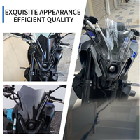 Kaca Depan Sepeda Motor Fairing Parabrezza Flyscreen Spoiler Udara Deflektor Angin untuk YAMAHA MT09 FZ-09 2021-2023