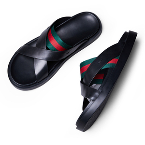 Nouvelles Tongs Tendance 2026 en Cuir Véritable Antidérapantes pour Hommes – Sandales d'Été Décontractées pour la Plage et l'Extérieur - Product Image 3