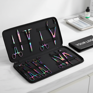 Customized High Quality 8-Piece Stainless Steel Durable Body <b>Piercing</b> Tool <b>Kit</b> Case Professional <b>Ear</b> Nose Nipple <b>Piercing</b> Clamps - Product Image 3