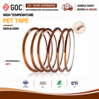GOC Maßgefertigtes 0,05mm*3mm Bernsteinfarbenes Polyester-PET-Band Hochtemperatur-Silikon-Klebeband für Wimpern-Lifting und Backprozesse
