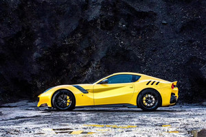 BTC nouvelle demi-fibre de carbone de haute qualité pour Kit de carrosserie de Style Ferrari <span class=keywords><strong>F12</strong></span> TDF rénovation à visser/mise à niveau jupe latérale de pare-chocs avant/arrière - Product Image 4