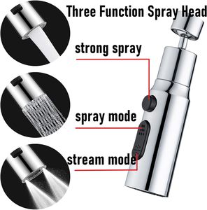 Aérateur de Robinet de Cuisine Moderne 3 Modes Anti-éclaboussures, Adaptateur Prolongateur de Robinet, Buse Économiseur d'Eau, Pulvérisateur, Accessoires pour Robinet de Lavabo - Product Image 6