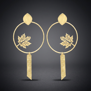 Boucles d'oreilles pendantes en laiton plaqué or, pierres précieuses, faites à la main, style ethnique bohème, pour mariage, fiançailles, fête, cadeau tendance, Jaipur - Product Image 2