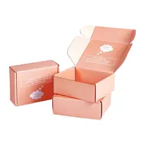 सौंदर्य कस्टम लोगो मुद्रित तह नालीदार छोटे गुलाबी अंडरवियर परिधान पैकेजिंग शिपिंग मेलर बॉक्स