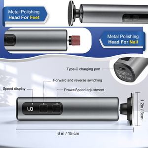 Lima Eléctrica Recargable 2 en 1 para Uñas, Removedor de Callos, Pedicura, Eliminación de Piel Muerta, Lima Electrónica para Pies - Product Image 4