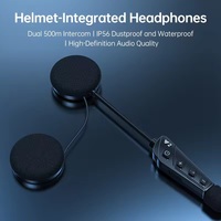 Casque de moto et de vélo Y2 avec interphone sans fil bidirectionnel 500m pour la conduite, Intercomunicador Para Moto