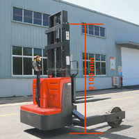 Chariot élévateur à palettes électrique hydraulique tout-terrain JG 2t, largeur de fourche réglable, transpalette à étriers pour terrains accidentés