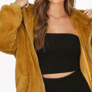 Customizable Size Women's Winter <b>Hoodie</b> With Thick <b>Fur</b> Long Sleeves and Front Logo Women <b>Fur</b> <b>Hoodie</b> For Sale - Product Image 3