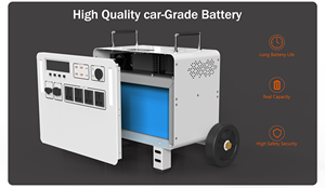 Générateurs d'énergie à onde sinusoïdale pure alternative 2400 W, station d'alimentation <span class=keywords><strong>portable</strong></span> avec panneaux solaires à onde sinusoïdale pure <span class=keywords><strong>pour</strong></span> le camping - Product Image 3
