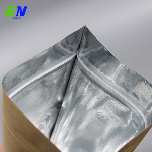 Tùy chỉnh tự nhiên phân hủy sinh học Kraft túi đứng lên thực phẩm Zip túi bán buôn - Product Image 6