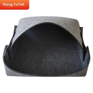 Nids pour chats en feutre Shengya en gros – Maisonnette semi-fermée et chaude pour animaux de compagnie, idéale pour l'hiver et l'été, conception détachable – Industrie textile chinoise - Product Image 2