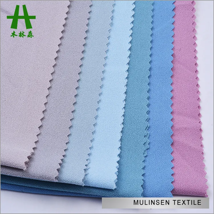 Mulinsen tekstil yosun krep Polyester 4 yönlü Spandex kumaş