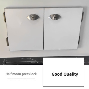 Caravan Cabinet Door Push Latch keyless furniture rv boat yacht lock Half-Moon rv Cabinet push lock - Product Image 6
