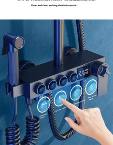 <span class=keywords><strong>Robinet</strong></span> thermostatique à température constante en laiton, pommeau <span class=keywords><strong>de</strong></span> douche simple 4 fonctions, design moderne, système <span class=keywords><strong>de</strong></span> douche mural pour salle <span class=keywords><strong>de</strong></span> bain - Product Image 3