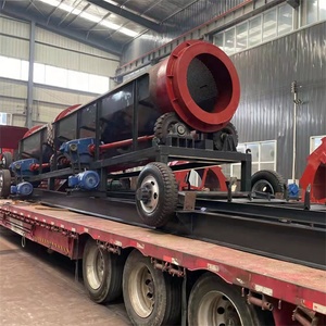 Heavy Duty Small Mobile Rock Soil Stone Sand Gravel Gold Mining Shaftless Rotary Trommel Drum Screen - Product Image 3