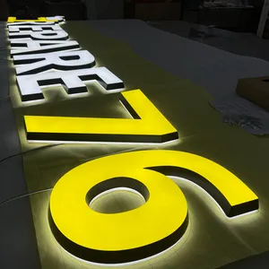 Benutzer definierte Led Letter Sign Metall Outdoor beleuchtete 3D-Beschilderung Acryl Channel Letter Sign für Werbung