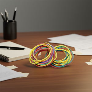 <b>Large</b> Rubber <b>Rings</b> Pack Of 6 For Crafting And Office Use Colorful Elastic Bands - Product Image 3