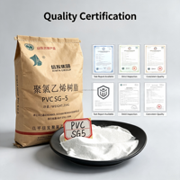 Résine PVC de marque XINFA SG-5 K67, résine de chlorure de polyvinyle en poudre, certifiée ISO pour les produits en plastique rigide, sac de 25 kg