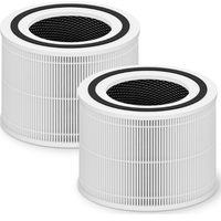 Filter Pengganti Core 300 H13 True HEPA dengan Karbon Aktif, Kompatibel dengan Pemurni Udara Levoit Core 300