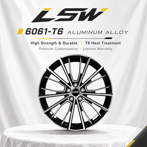 LS8156 5x120 5x112 18 19 20 นิ้ว ล้อฟอร์จขายส่ง สีดำเงา ขอบขัดเงา สำหรับ BMW Tesla - Product Image 4
