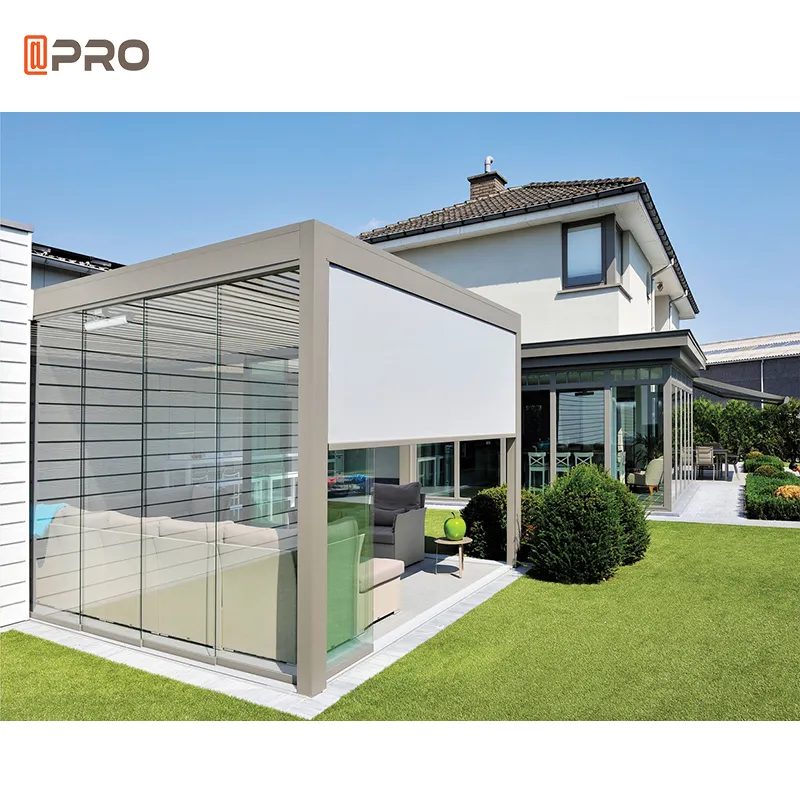 알루미늄 Pergola 최신 금속 파빌리온 알루미늄 루버 가격 전기 방수 정원 장식 10 X 알루미늄 Pergola 265mm