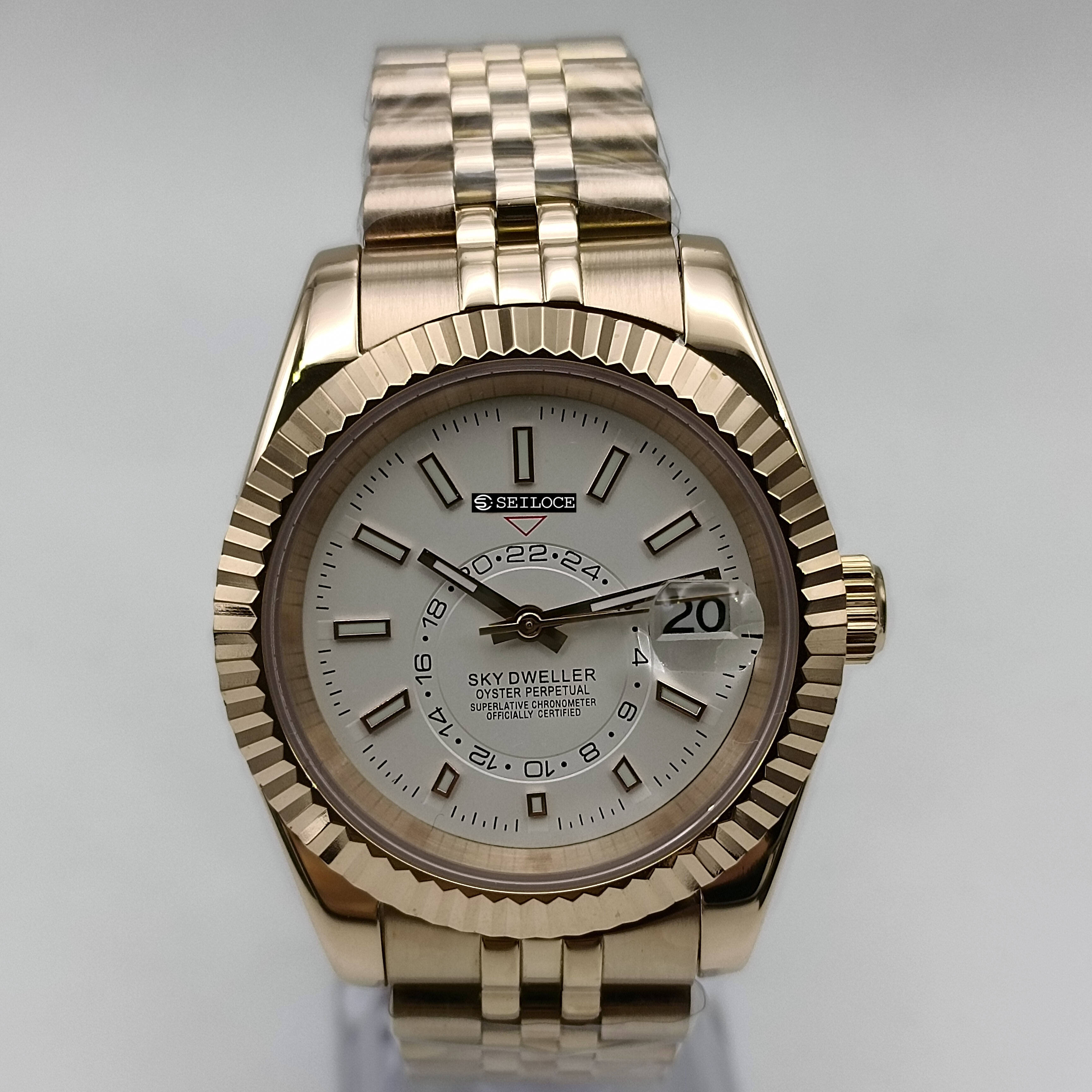 Rose Gold Case+White Dial