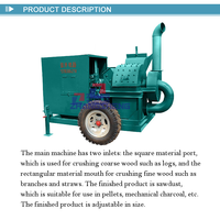 Broyeur à marteaux Rectifieuse pour aliments pour animaux Broyeurs de bois portables 50 HP Heavy Duty