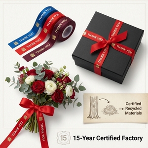 Cinta de Tencel Reciclado con Logotipo Personalizado, Cinta de Lyocell Sostenible de Lujo para Cajas de Perfume <span class=keywords><strong>y</strong></span> Joyería, Cinta Suave Similar a la Seda - Product Image 5