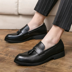 Chaussures habillées formelles de qualité supérieure pour hommes, confortables et élégantes, fabriquées à la main, sur mesure, augmentant la taille, disponibles en hiver - Product Image 1