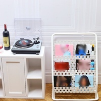 Juguete de Comida en Miniatura para Casa de Muñecas, Simulación de Disco de Vinilo Retro, Modelo Nuevo, Reproductor de CD en Miniatura, Decoración DIY para Dormitorio