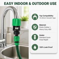 Raccord universel pour robinet de jardin, adaptateur de tuyau pour robinet mélangeur, raccord rapide pour tuyau rond, irrigation, lavage de voiture
