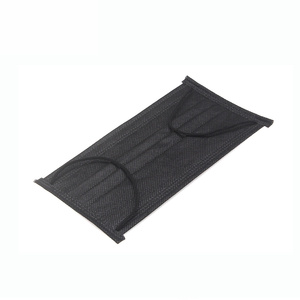 Masques chirurgicaux jetables en tissu non tissé 3 plis de couleur noire de qualité supérieure OEM, <span class=keywords><strong>niveau</strong></span> <span class=keywords><strong>1</strong></span> <span class=keywords><strong>ASTM</strong></span> - Product Image 1