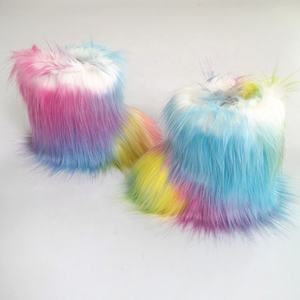 الجملة الأم وأنا رخيصة أحذية الثلوج الفراء مجموعة أطفال الأطفال فو فراء الأحذية مع حقيبة مطابقة و عقال النساء الفراء الثلوج - Product Image 6