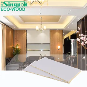 Safe und formaldehyd-freies New Style Waterproof Interlocking Decorative Indoor Pvc 600 Slotted Wall Plate