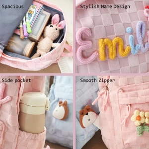 حقيبة ظهر قطنية مخصصة جذابة بسحاب، حقيبة خفيفة الوزن متعددة الوظائف ومتينة - Product Image 6