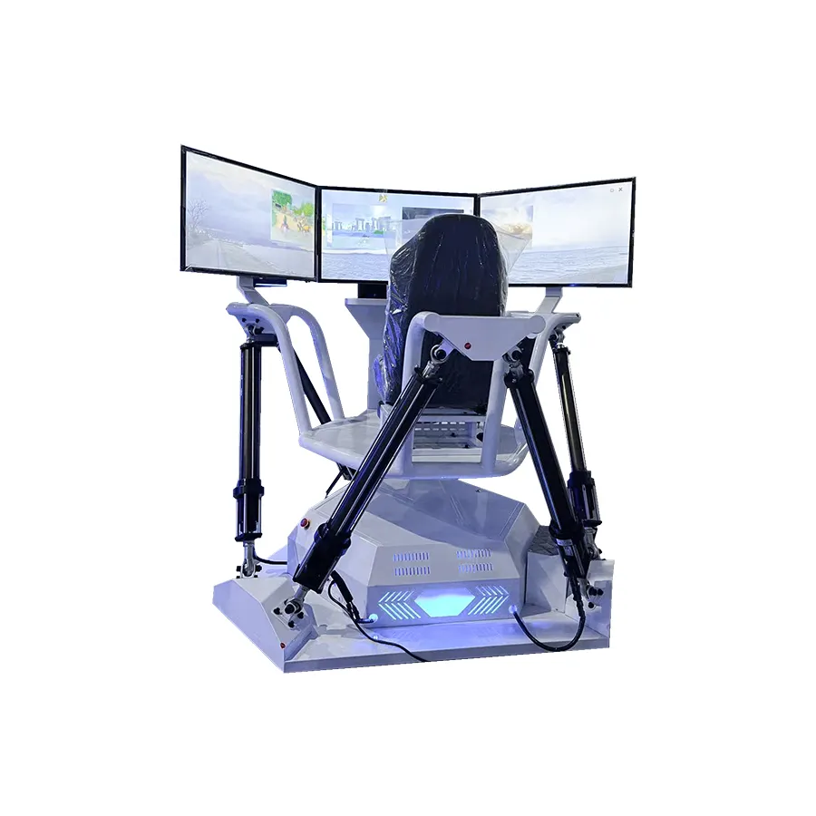 Sıcak satış hareketli 3D yarış oyunu makinesi yetişkin araba yarışı oyunu makinesi sürüş simülatörü için 3 ekran yarış arabası