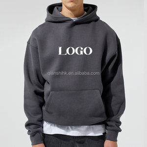 Fabricants de sweats à capuche en vrac vierges Streetwear lourd 100% coton éponge française sweat à capuche unisexe imprimé personnalisé - Product Image 2