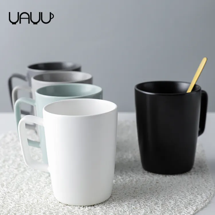 Phong cách cafe nhà sử dụng matte đầy màu sắc promational cốc gốm cốc cà phê với logo tùy chỉnh