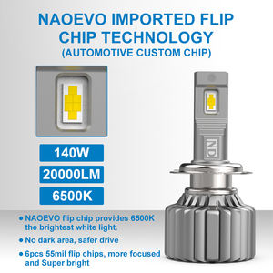 NAOEVO-bombilla Led para faro delantero de coche, 30000 lúmenes, H7, HB3, HB4, 9006, 9005 Luces - Product Image 2
