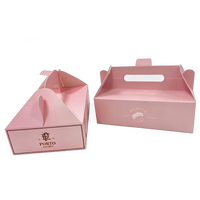 Caja de Regalo de Lujo Reciclable con Efecto de Estampado en Lámina Dorada, Cierre Magnético y Asa de Cartón para Pastelería