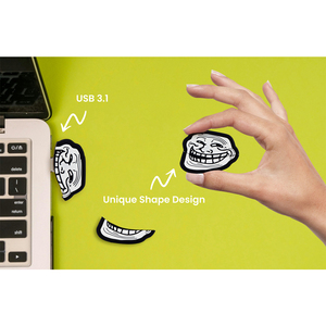 Clé USB en silicone avec visage de <span class=keywords><strong>troll</strong></span> amusant, logo personnalisé, personnage de dessin animé, clé USB 32 Go 64 Go pour cadeaux créatifs - Product Image 5