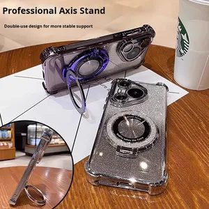 Coque Transsion <span class=keywords><strong>Infinix</strong></span> Note50S Protection Antichute Béquille Magnétique Paillettes Électroplaquées Durabilité TPU Housse de Téléphone Mobile - Product Image 2