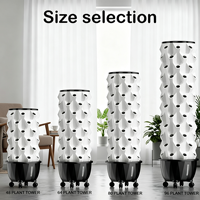 Tour d'agriculture verticale aéroponique avec lampes de culture T5, système hydroponique résistant aux UV IP65, tour de culture pour 20 à 60 plantes