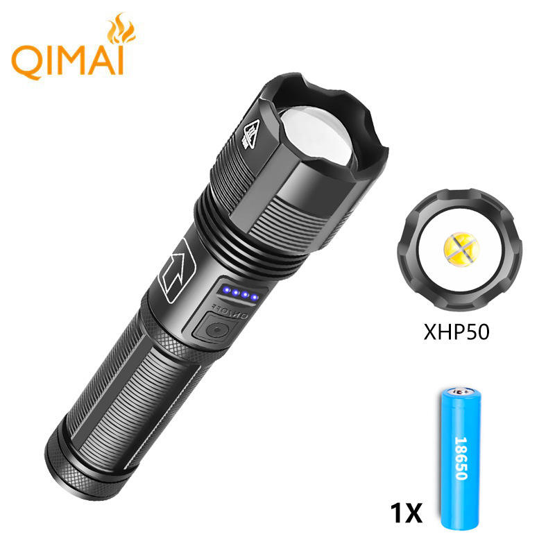 ไฟฉาย 1600-P50, แบตเตอรี่ 1 18650, สาย USB