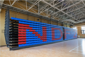 Stunity Telescopic Seating Systems Retractable Gym Bleacher Tip Seats Anti-UV Fire-proof Customizable Size High School Steel - Product Image 5